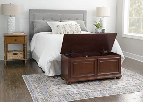 Chadwick Cedar Chest, Wooden Storage Trunk with Cherry Finish for Bedroom, Living Room, or Hallway