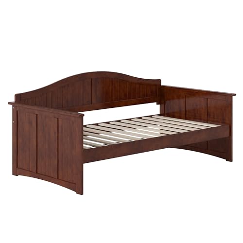 Nantucket Twin Daybed – Classic Walnut Wood Frame, Ideal for Living Room, Guest Room or Bedroom