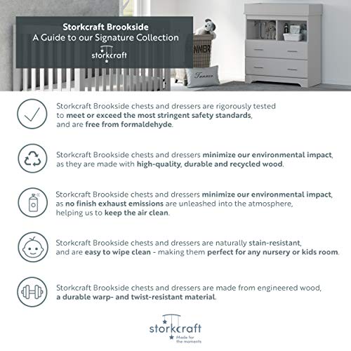 Brookside 6-Drawer Dresser – GREENGUARD Certified Black Chest for Nursery or Kids’ Bedroom Storage