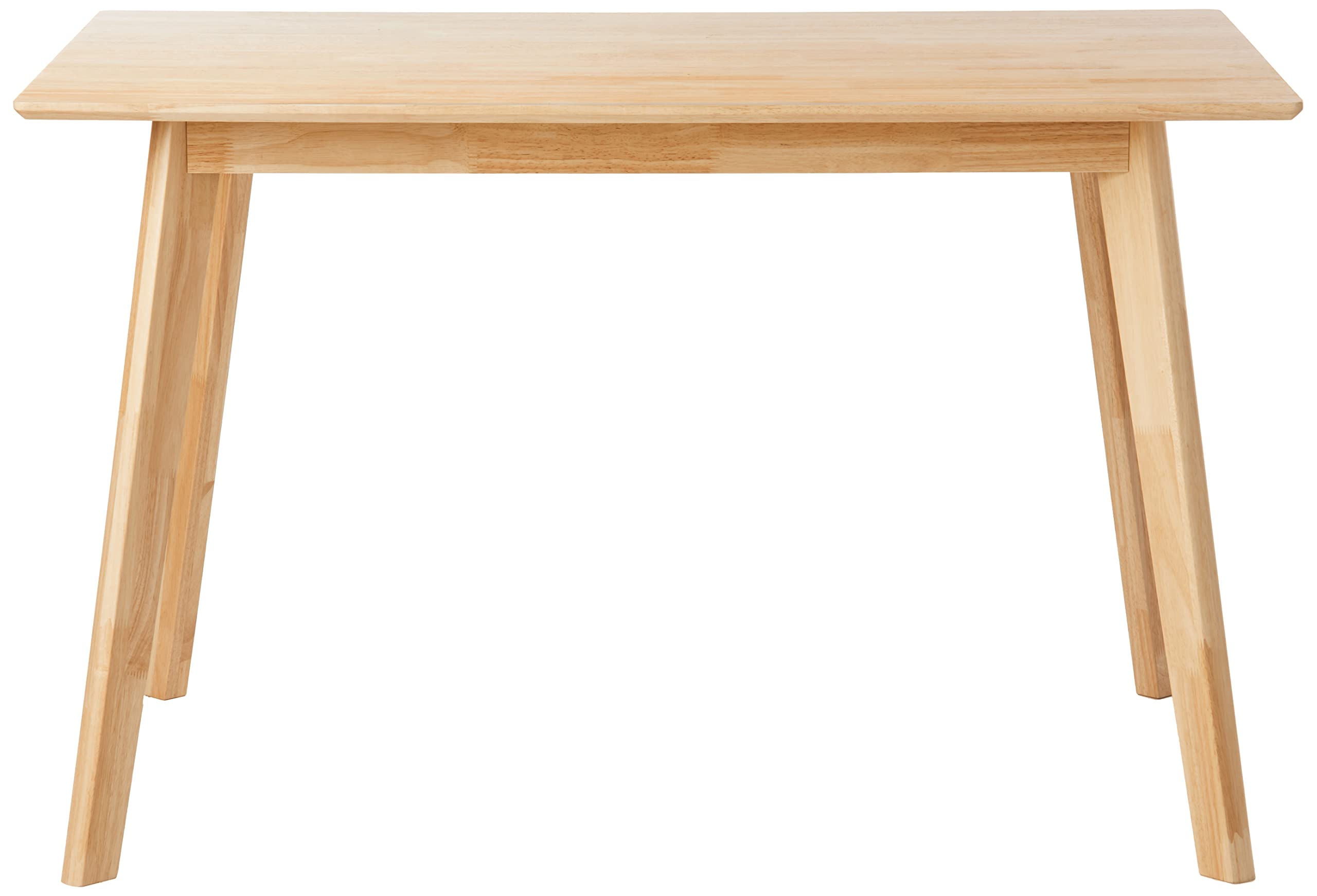 47.2" Solid Wood Rectangular Kitchen Table, Natural Wood Finish, 29.5" Height, Easy Assembly