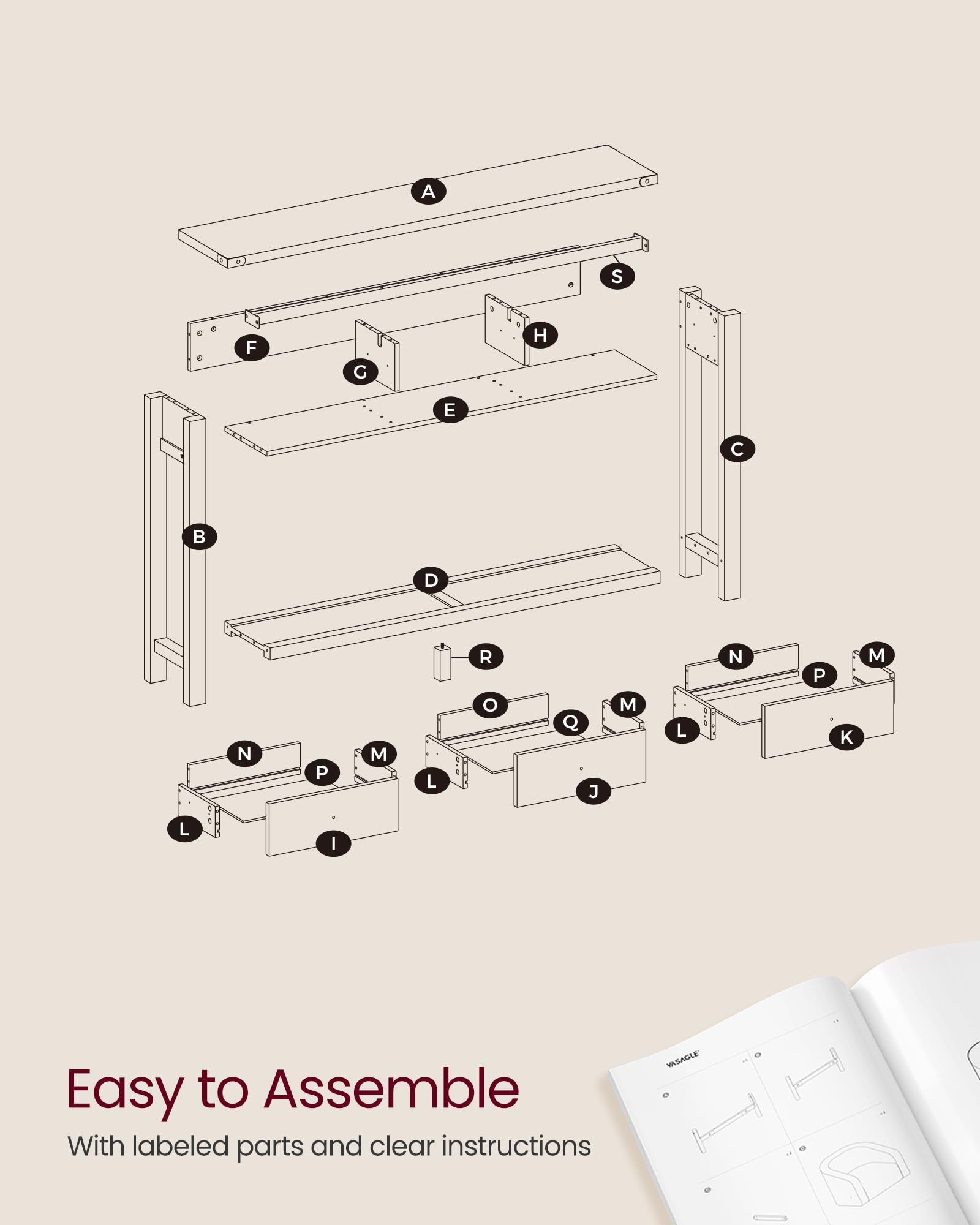 Narrow Entryway Console Table with 3 Drawers, Open Shelf & Metal Corners, Farmhouse Style Sofa Table, Honey Brown