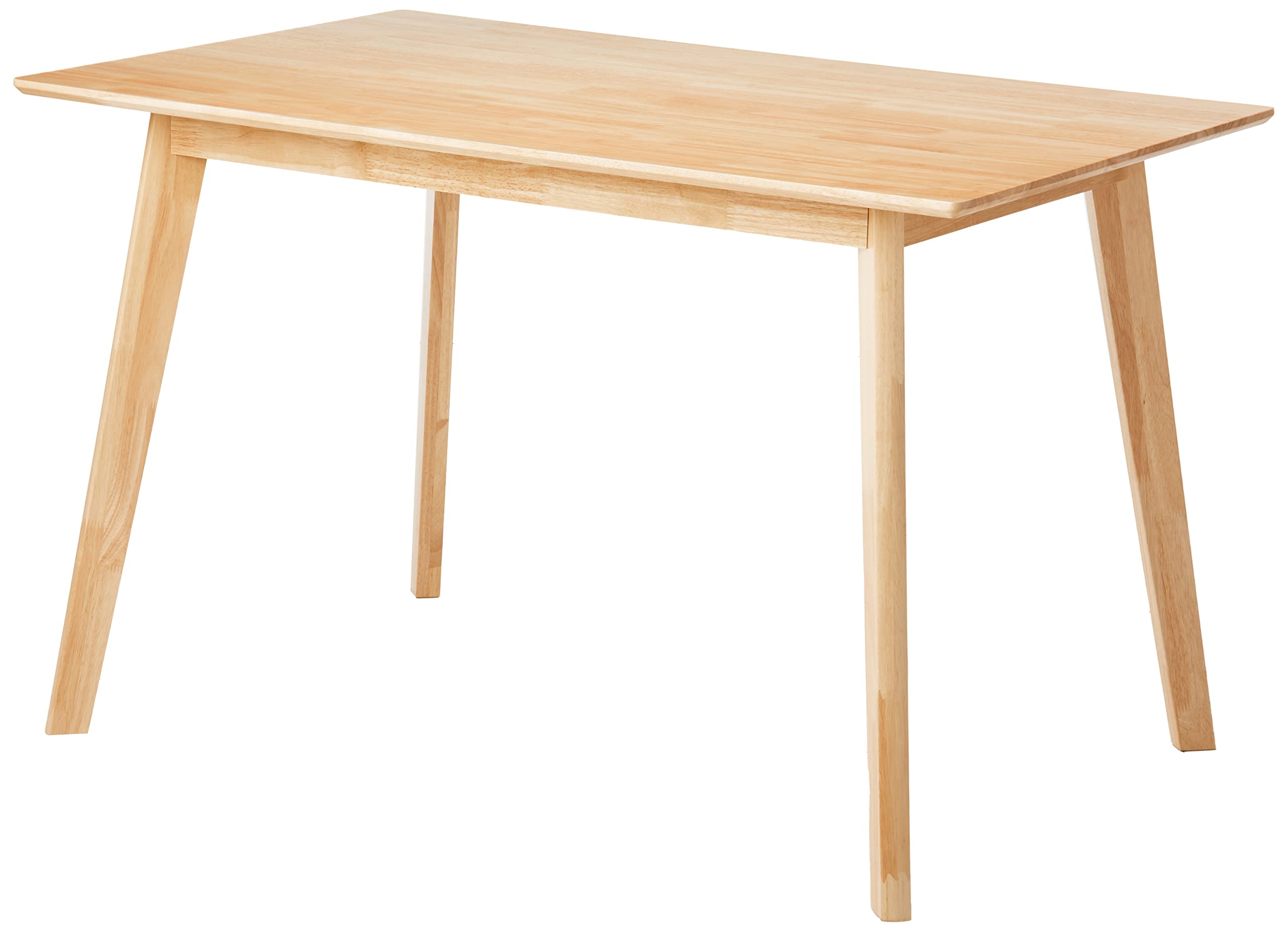 47.2" Solid Wood Rectangular Kitchen Table, Natural Wood Finish, 29.5" Height, Easy Assembly