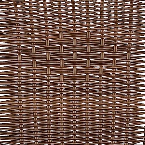 FURNIXI Set of 4 Stackable Rattan Bistro Chairs, Modern Brown Indoor/Outdoor Patio Dining Chairs for Restaurant