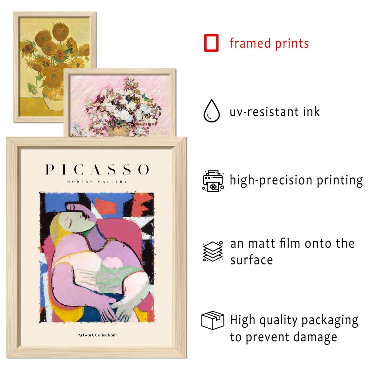 16-Piece Framed Eclectic Wall Art Set – Colorful Maximalist Prints for Bedroom, Dorm, Living Room, or Gallery