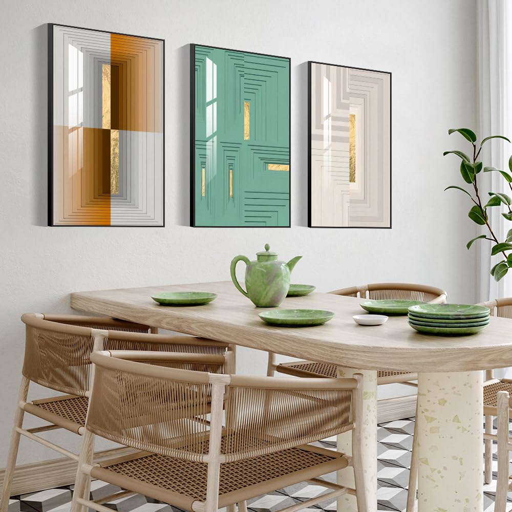 3-Piece Abstract Wall Art – Bright Minimalist Canvas Prints for Living Room & Bedroom Décor