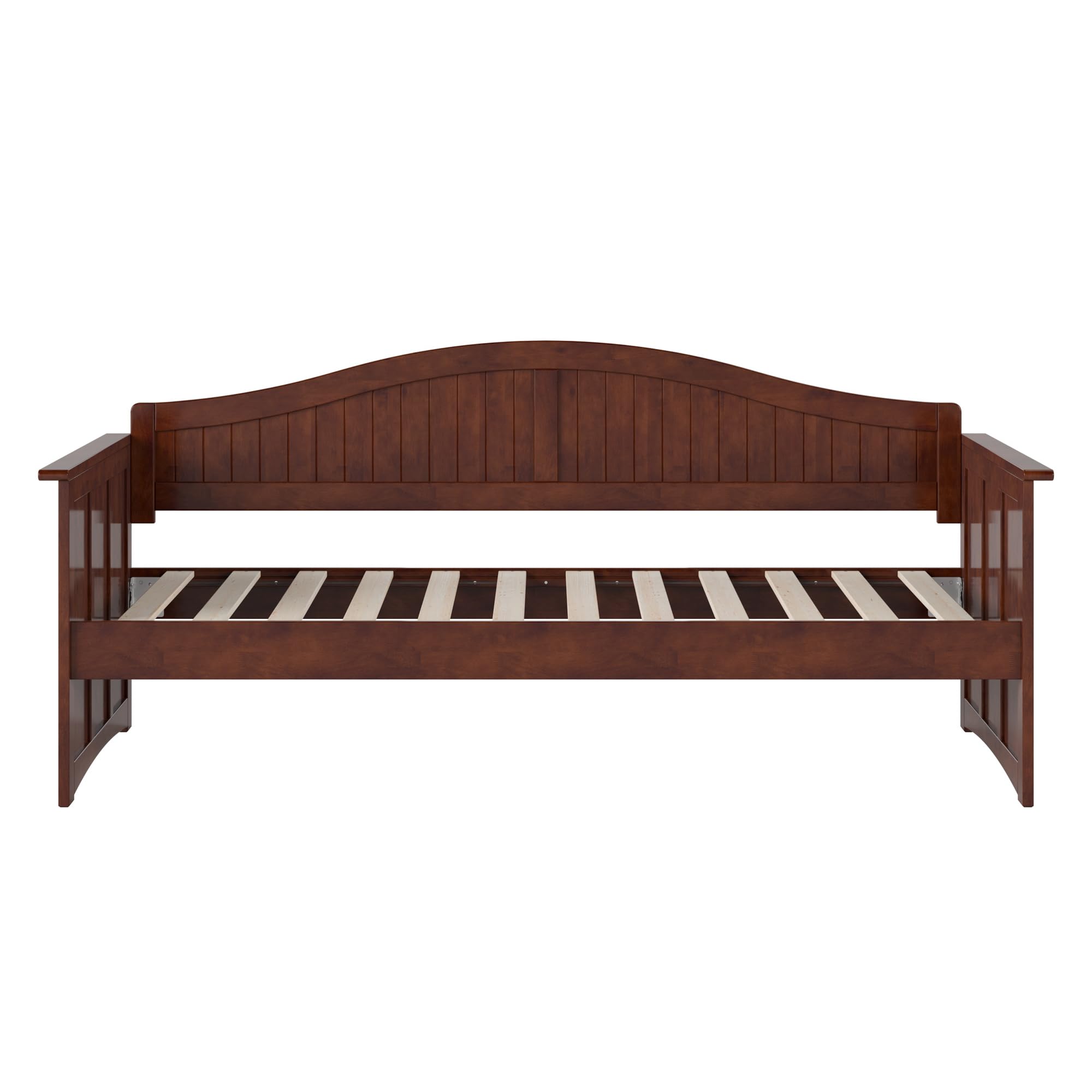 Nantucket Twin Daybed – Classic Walnut Wood Frame, Ideal for Living Room, Guest Room or Bedroom