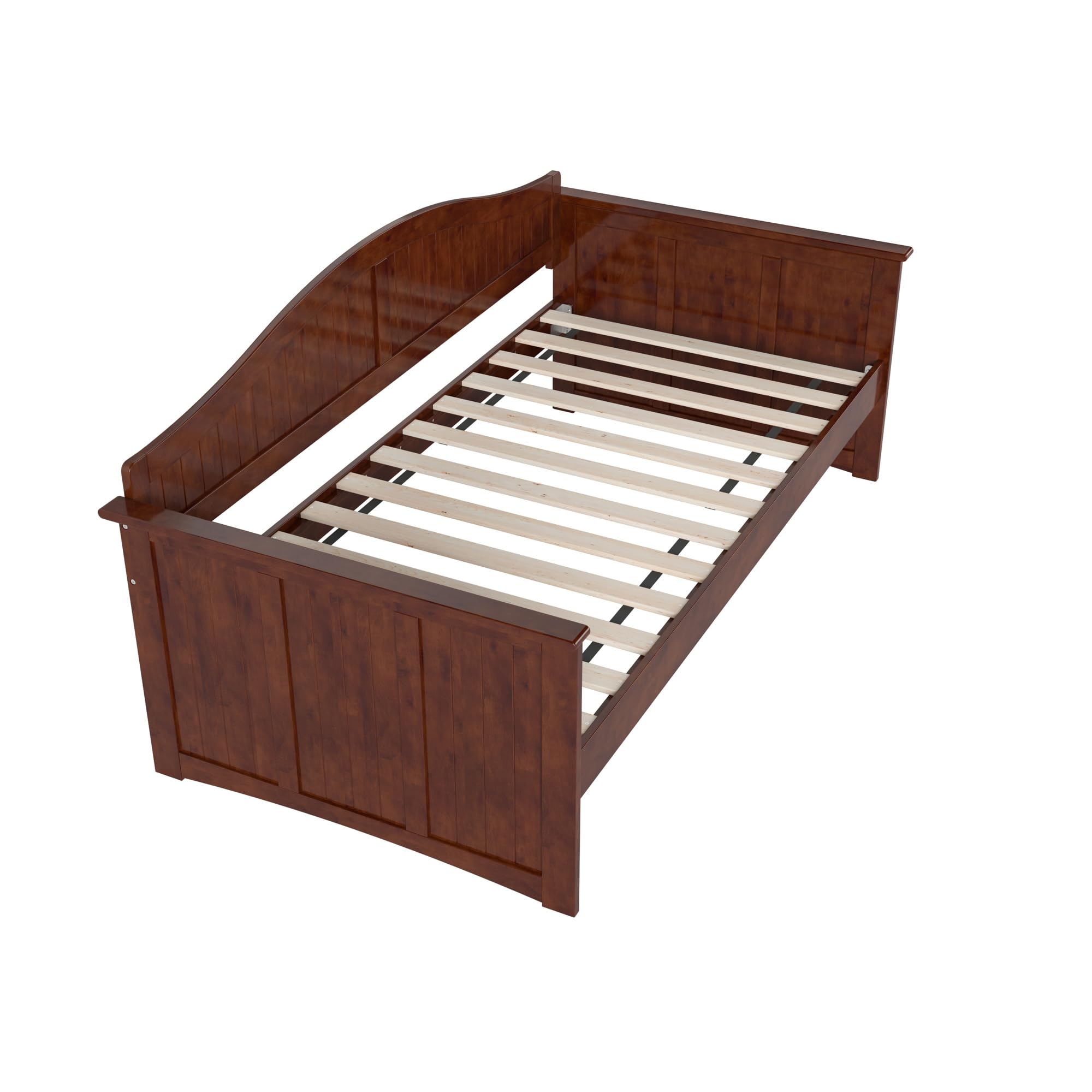 Nantucket Twin Daybed – Classic Walnut Wood Frame, Ideal for Living Room, Guest Room or Bedroom