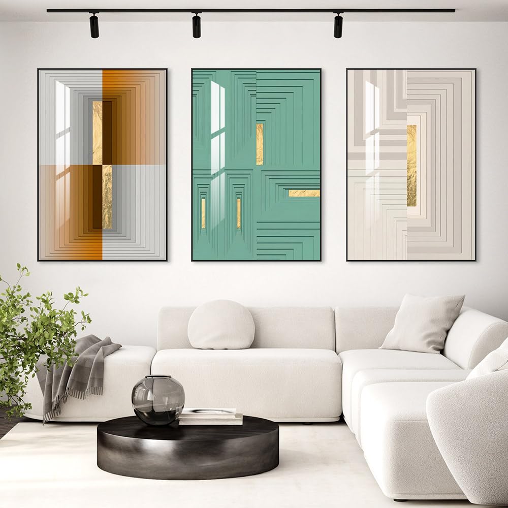 3-Piece Abstract Wall Art – Bright Minimalist Canvas Prints for Living Room & Bedroom Décor
