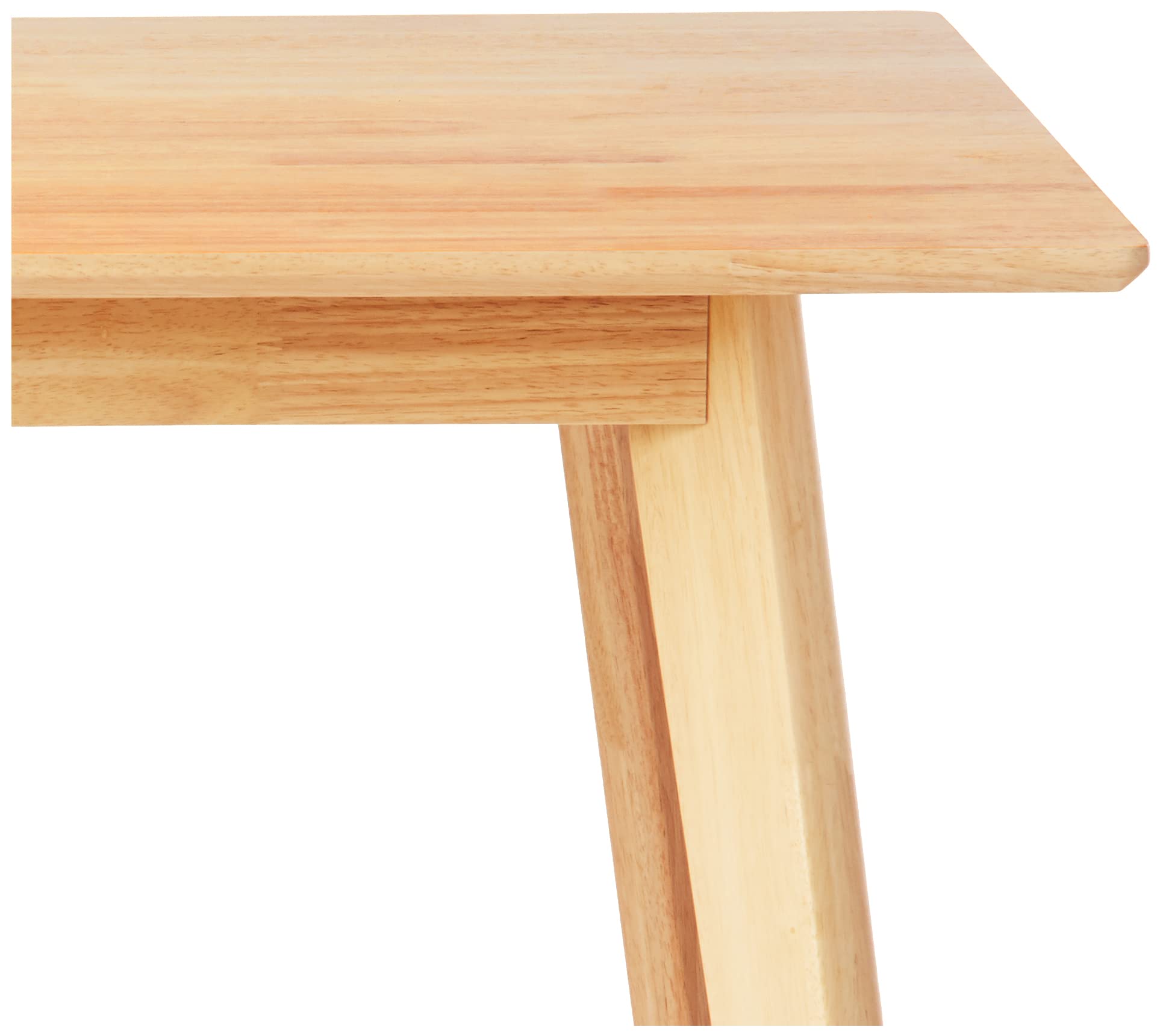 47.2" Solid Wood Rectangular Kitchen Table, Natural Wood Finish, 29.5" Height, Easy Assembly
