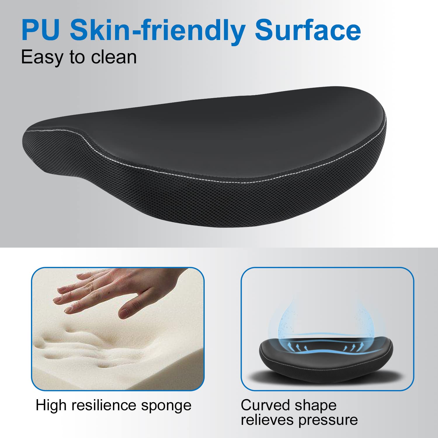 Ergonomic PU Leather Desk Chair, Mesh Back Computer Chair with Flip-Up Arms & Adjustable Lumbar Support