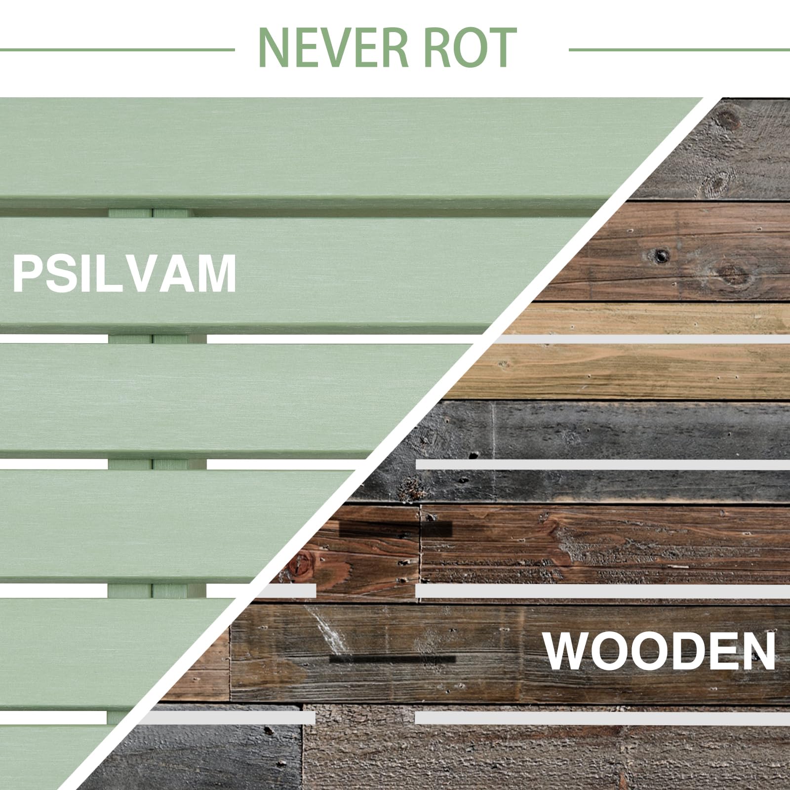 Green Poly Lumber 2-Person Outdoor Bench, Weatherproof Patio Garden Bench That Never Fades or Rots