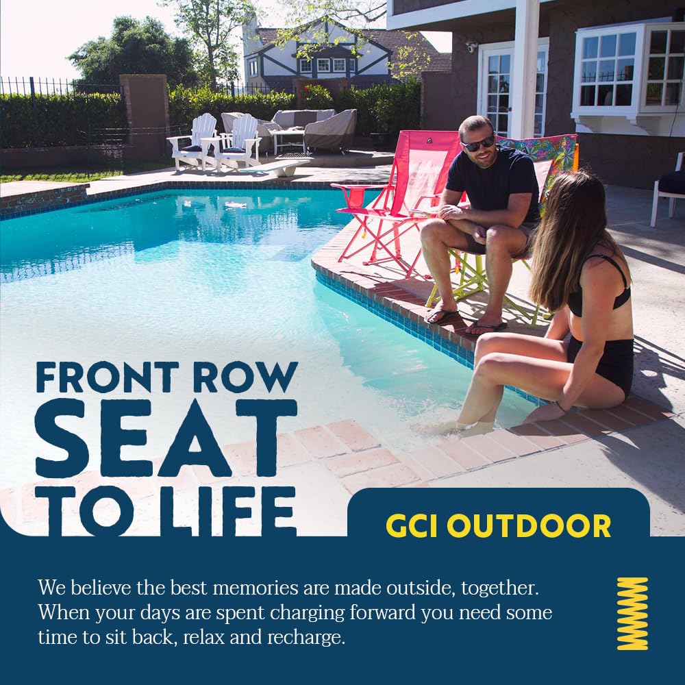 Comfort Pro Rocker Camping Chair – Foldable Rocking Outdoor Chair with Armrests & Drink Holder, Sweet Tea Color