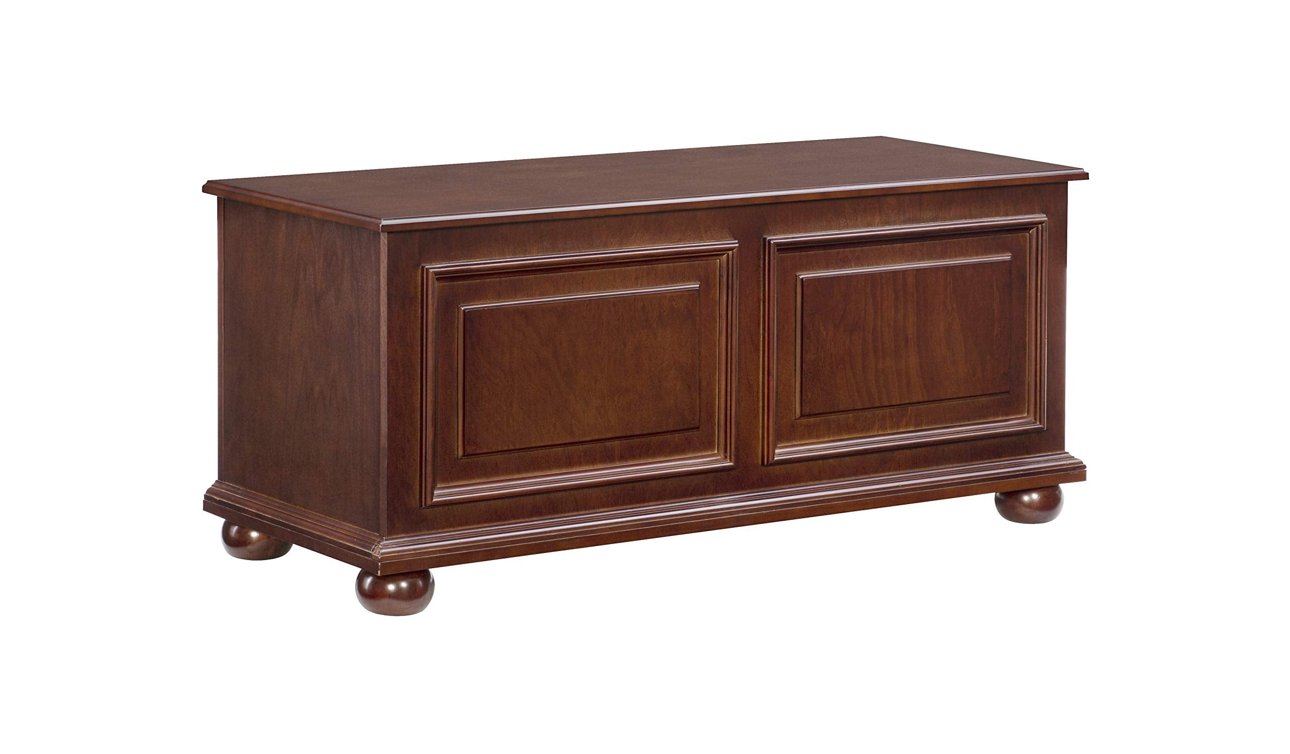 Chadwick Cedar Chest, Wooden Storage Trunk with Cherry Finish for Bedroom, Living Room, or Hallway