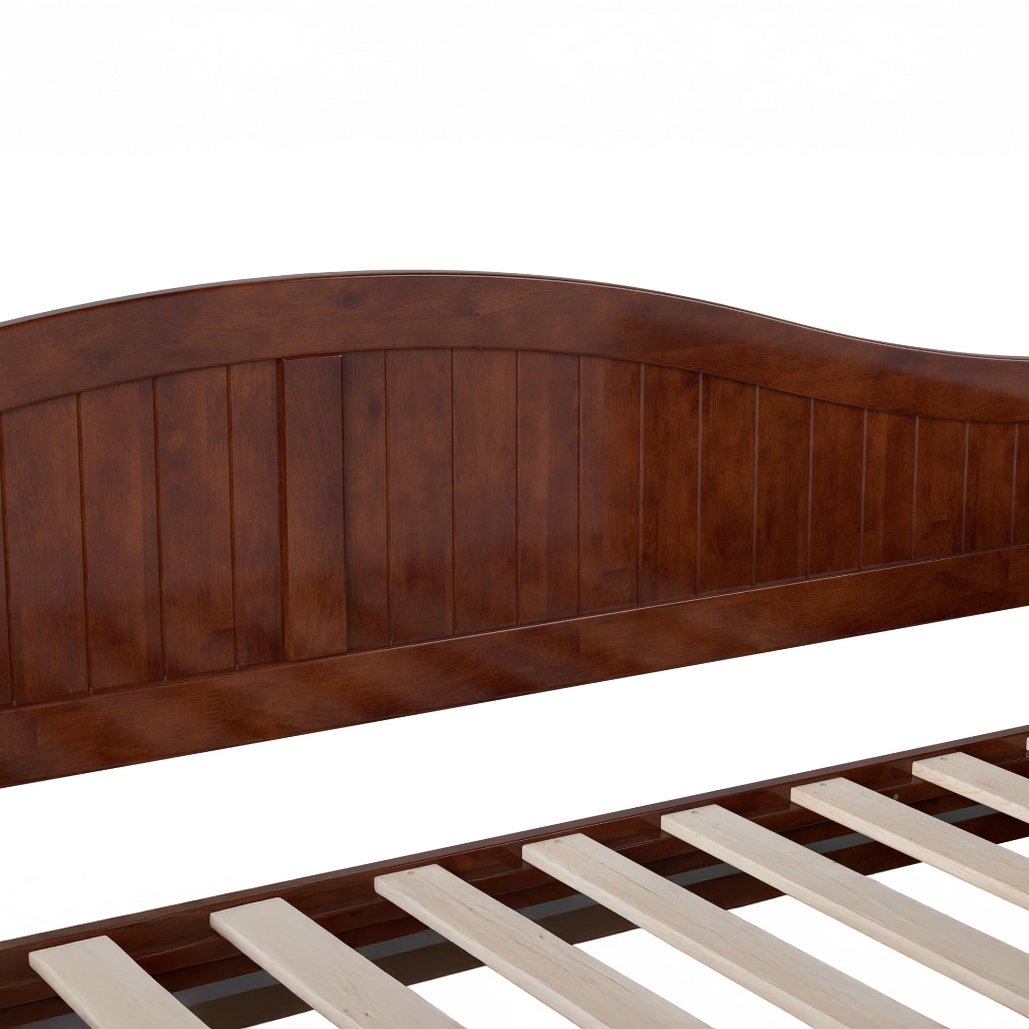 Nantucket Twin Daybed – Classic Walnut Wood Frame, Ideal for Living Room, Guest Room or Bedroom