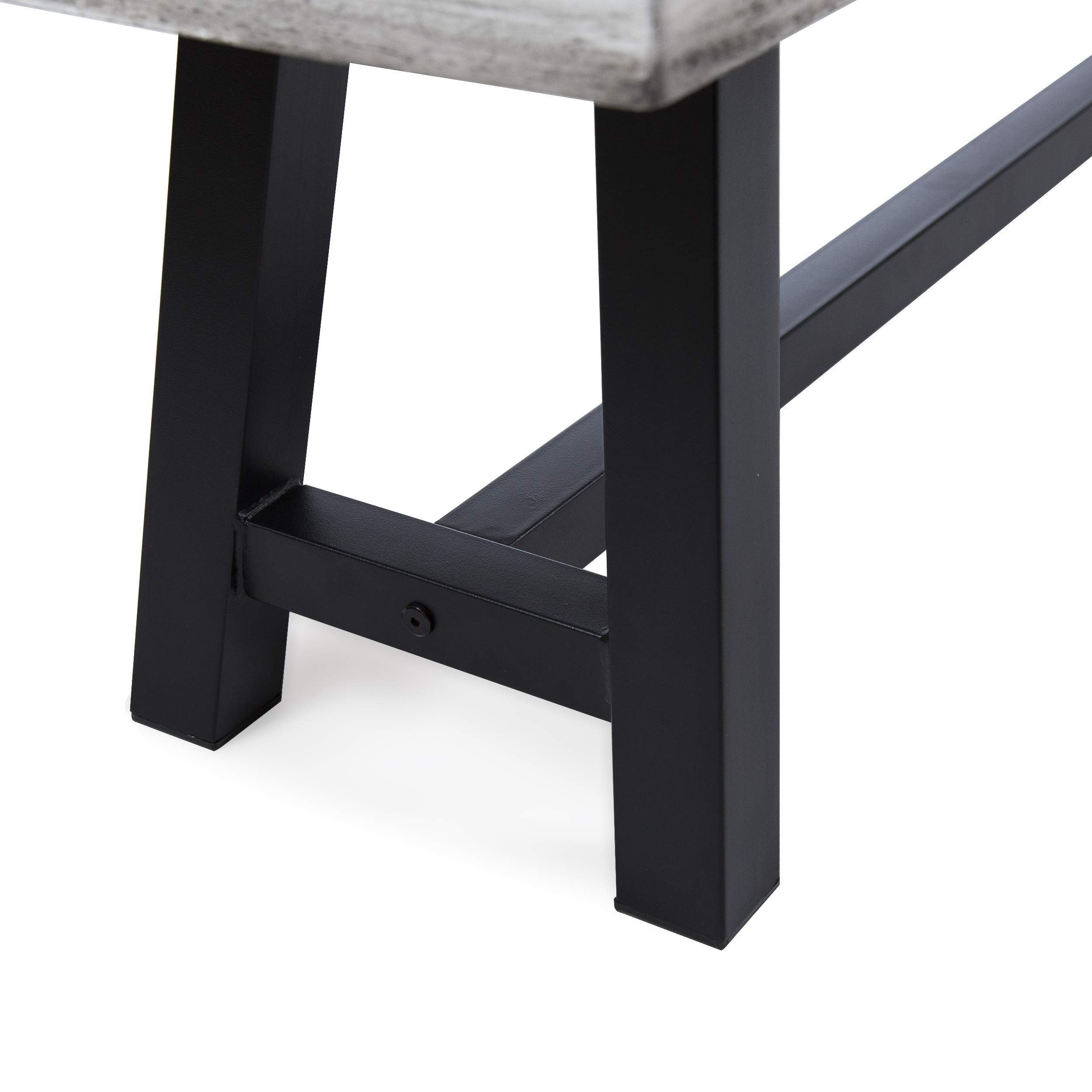 Jubilee Acacia Wood Dining Bench in Light Gray, Durable Outdoor Seating for Patio or Indoor Use