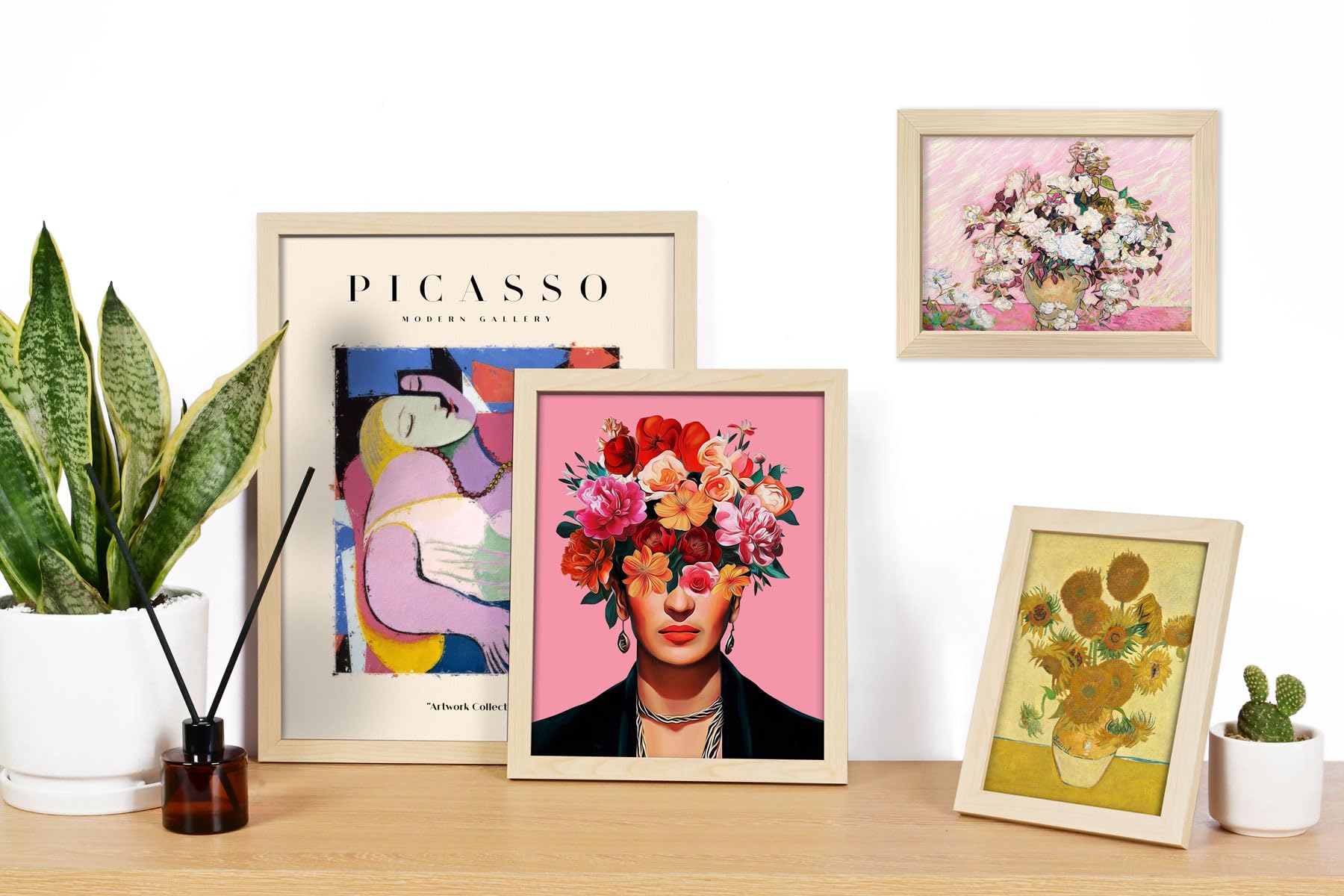 16-Piece Framed Eclectic Wall Art Set – Colorful Maximalist Prints for Bedroom, Dorm, Living Room, or Gallery