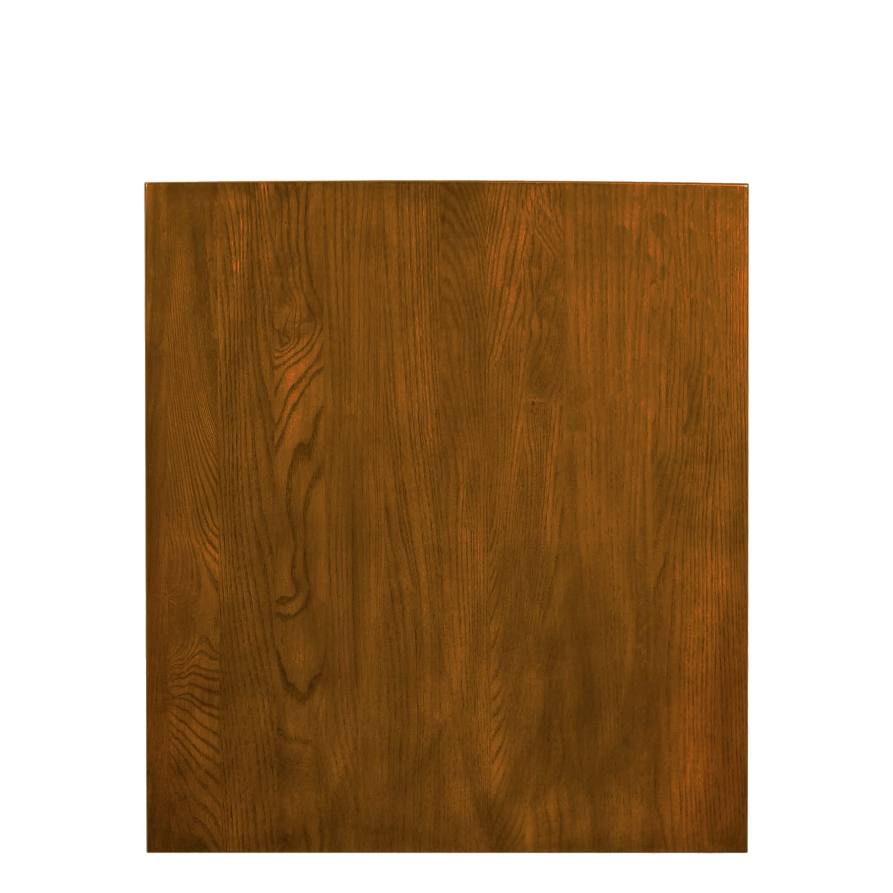 FURNIXI Mission Solid Wood End Table with Drawer & Shelf, Medium Oak Living Room Table with Slatted Sides