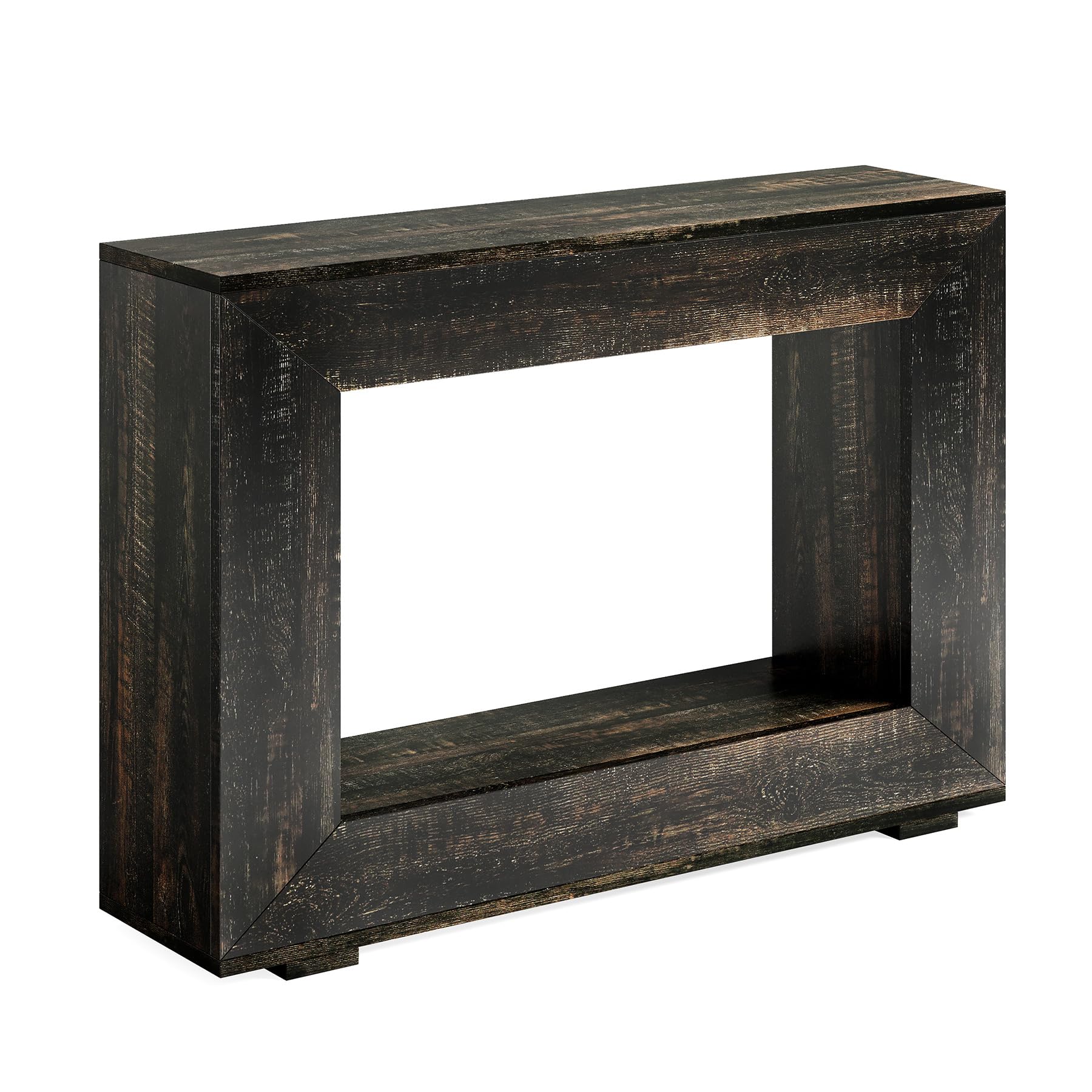 47" Console Table – Modern Black Entryway Table with Storage for Hallway, Behind Sofa or Living Room Décor