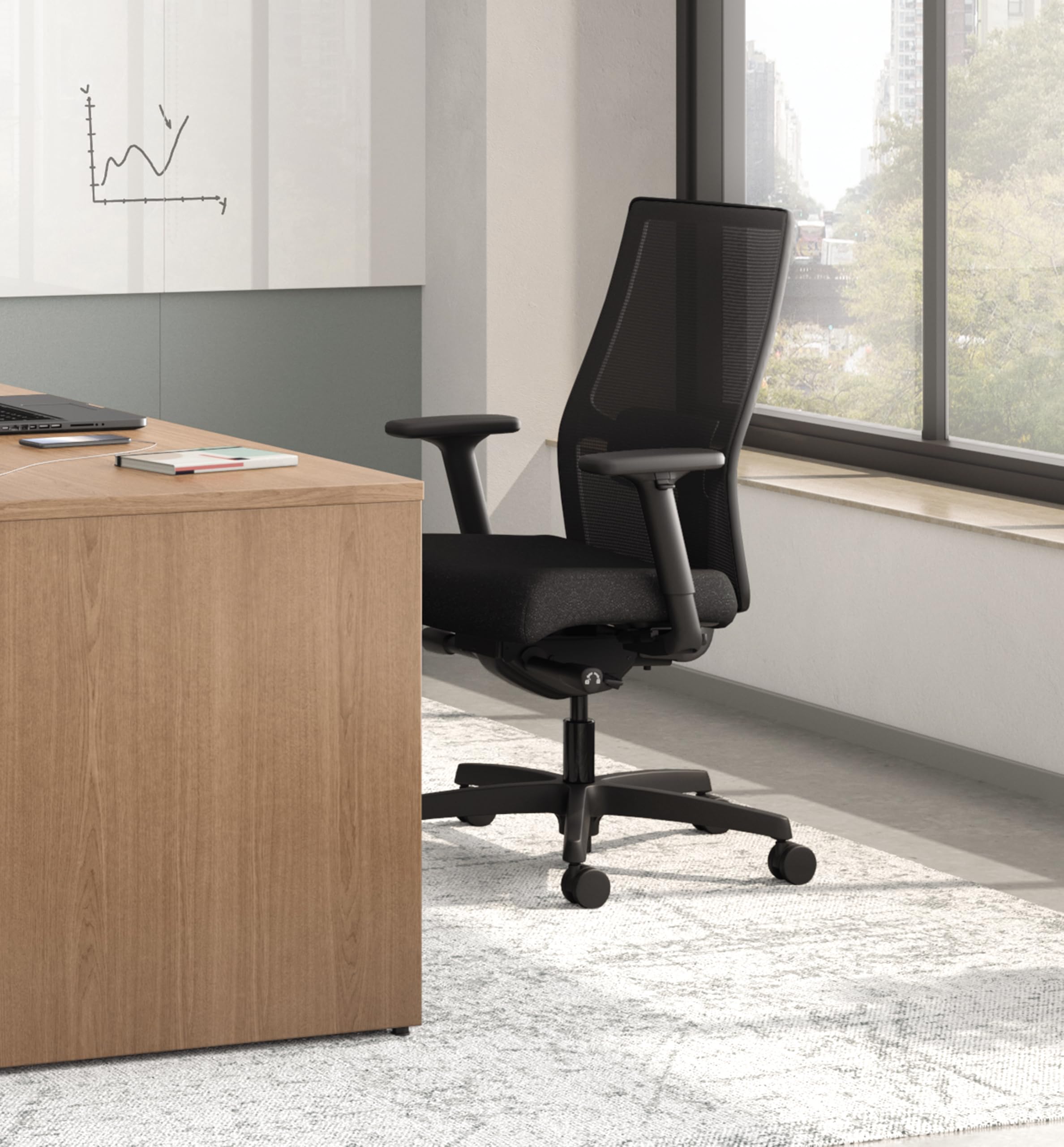 Ignition 2.0 Ergonomic Office Chair, Adjustable Tilt, Swivel Wheels, Comfortable Desk Chair for Long Hours