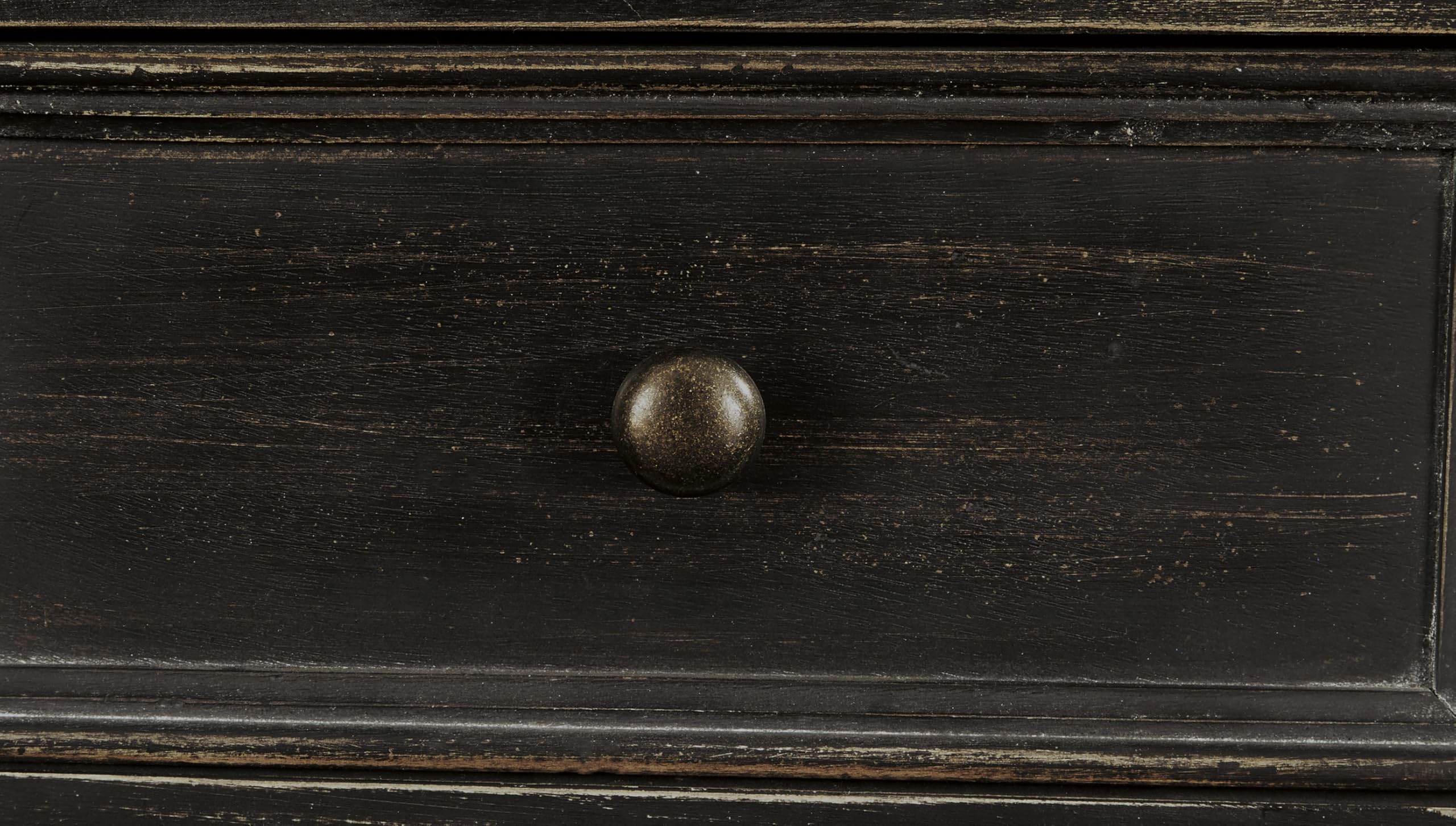 Gavelston Rustic Sofa Table with 4 Drawers & Shelf, Weathered Black Console Table for Living Room, Entryway, or Hallway