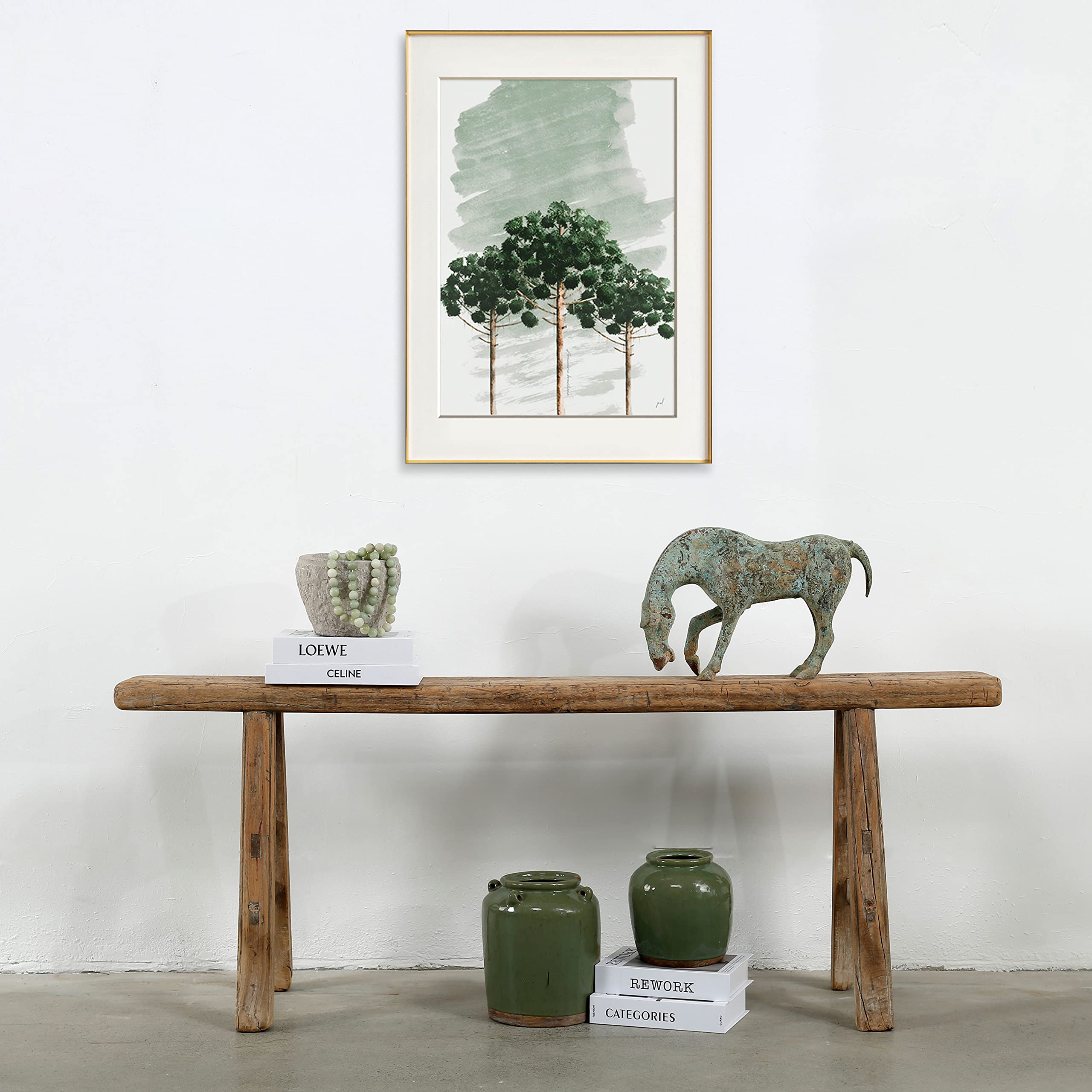 Handmade Vintage Noodle Bench, Weathered Natural Wood Seating for Entryway, Kitchen, Living Room