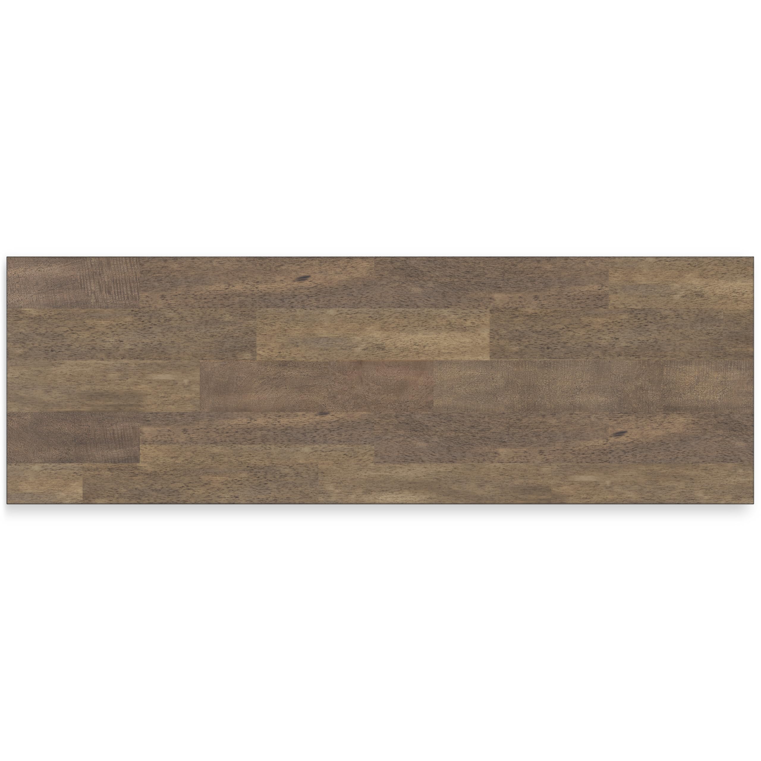 Wildenauer 50" Farmhouse Dining Bench, Dark Brown & Black Modern Rustic Wood Seating for Entryway