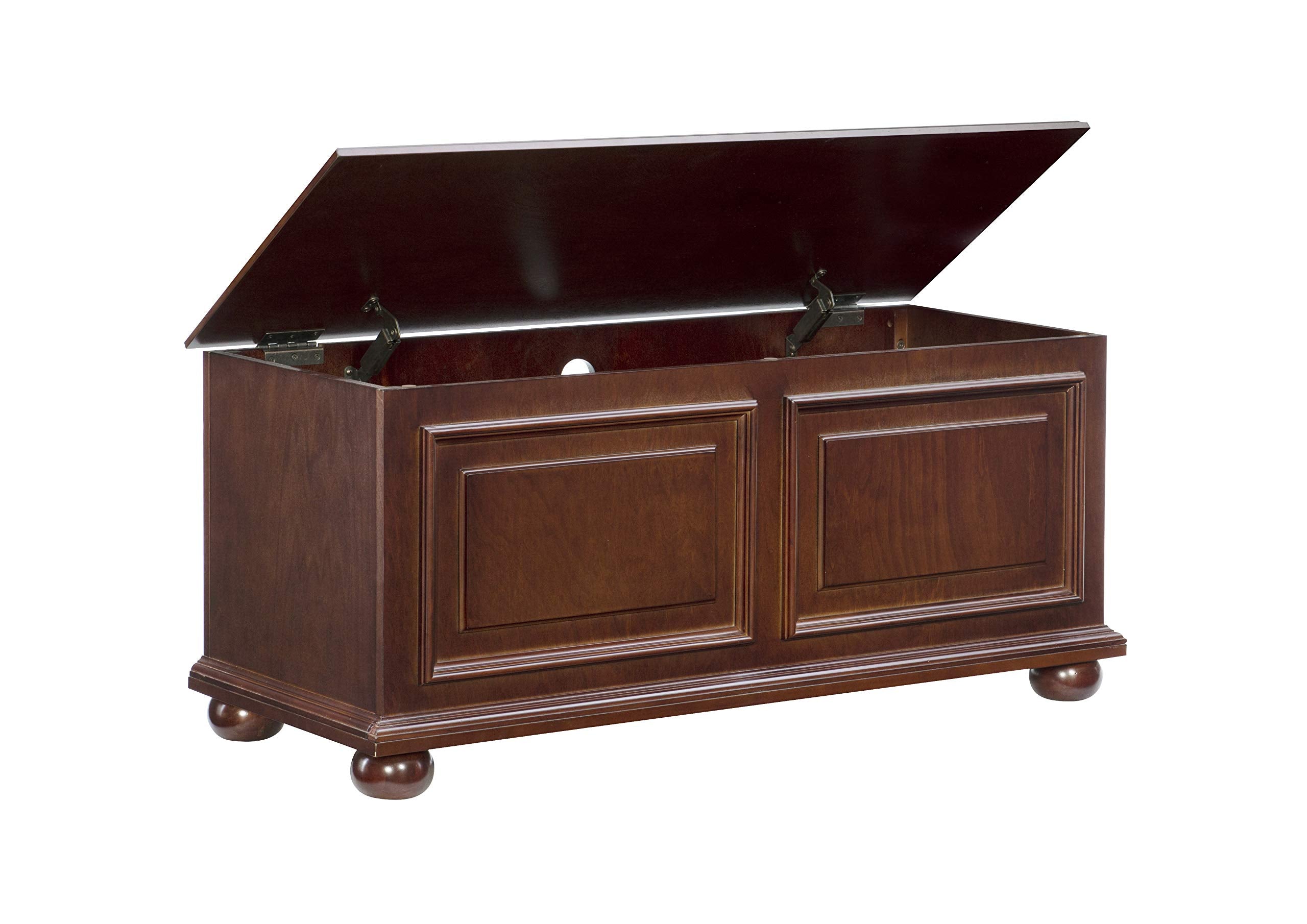 Chadwick Cedar Chest, Wooden Storage Trunk with Cherry Finish for Bedroom, Living Room, or Hallway