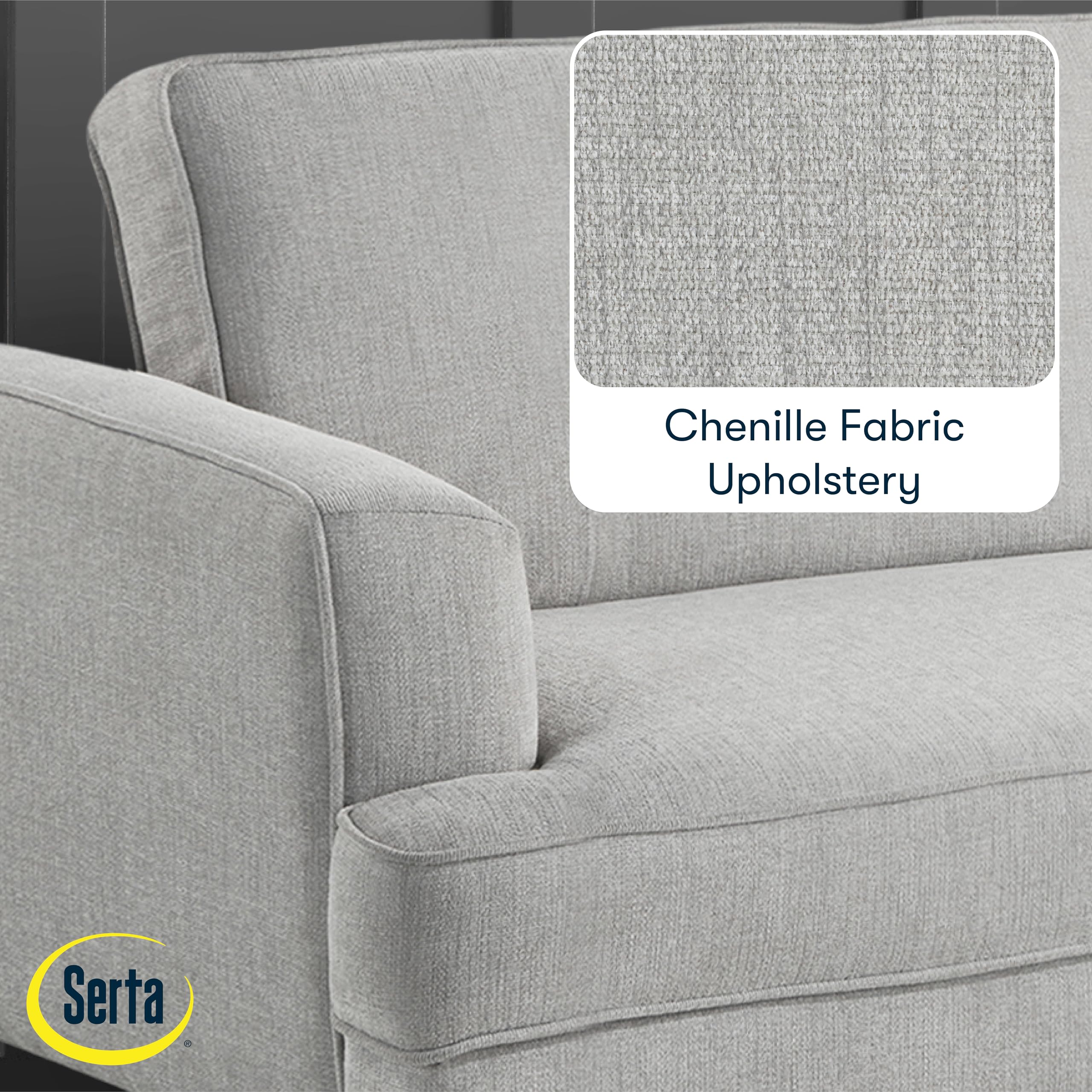 Paulsen 83.1" Convertible Futon Sofa with Dreamcoil Comfort, Woven Fabric Upholstery, Light Gray
