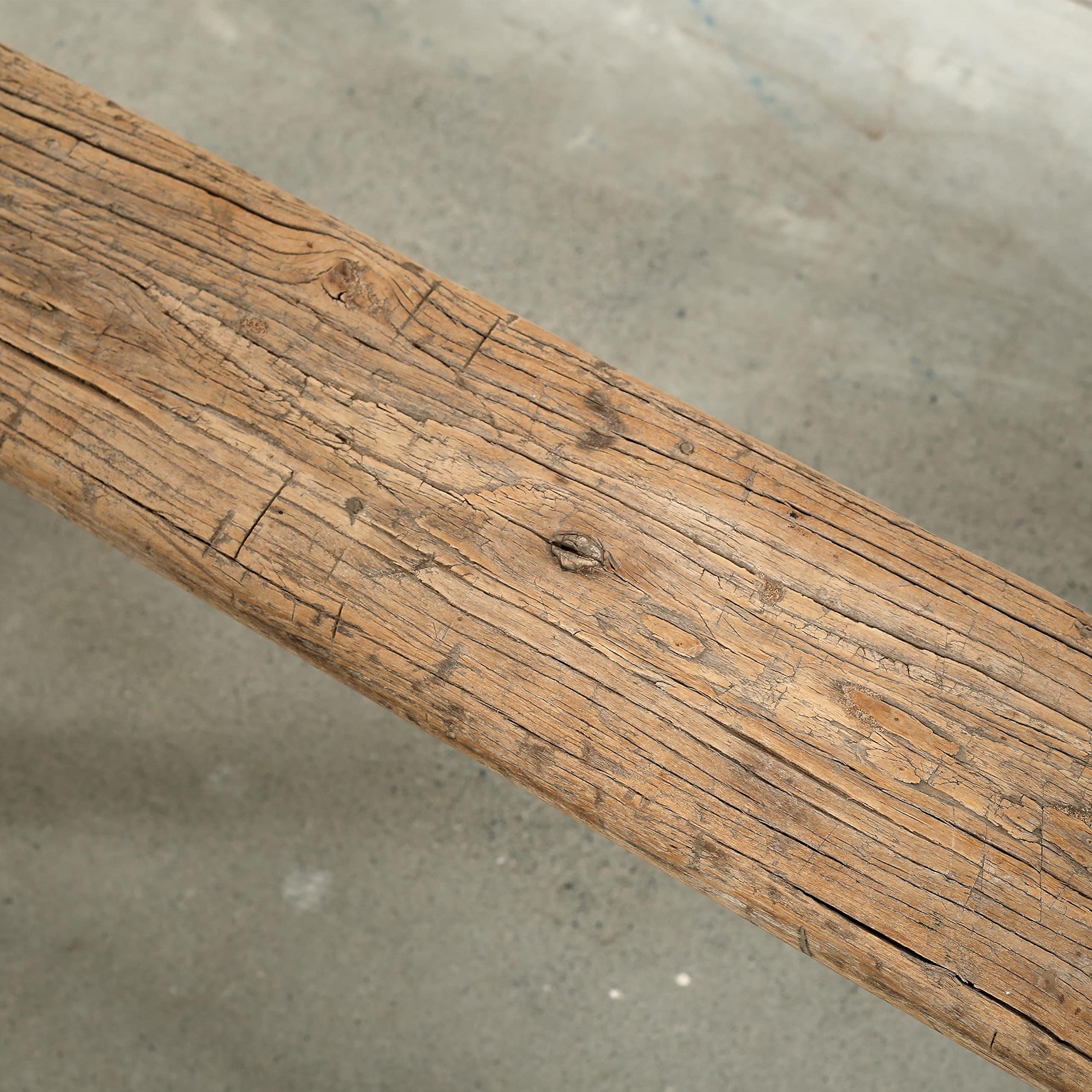 Handmade Vintage Noodle Bench, Weathered Natural Wood Seating for Entryway, Kitchen, Living Room