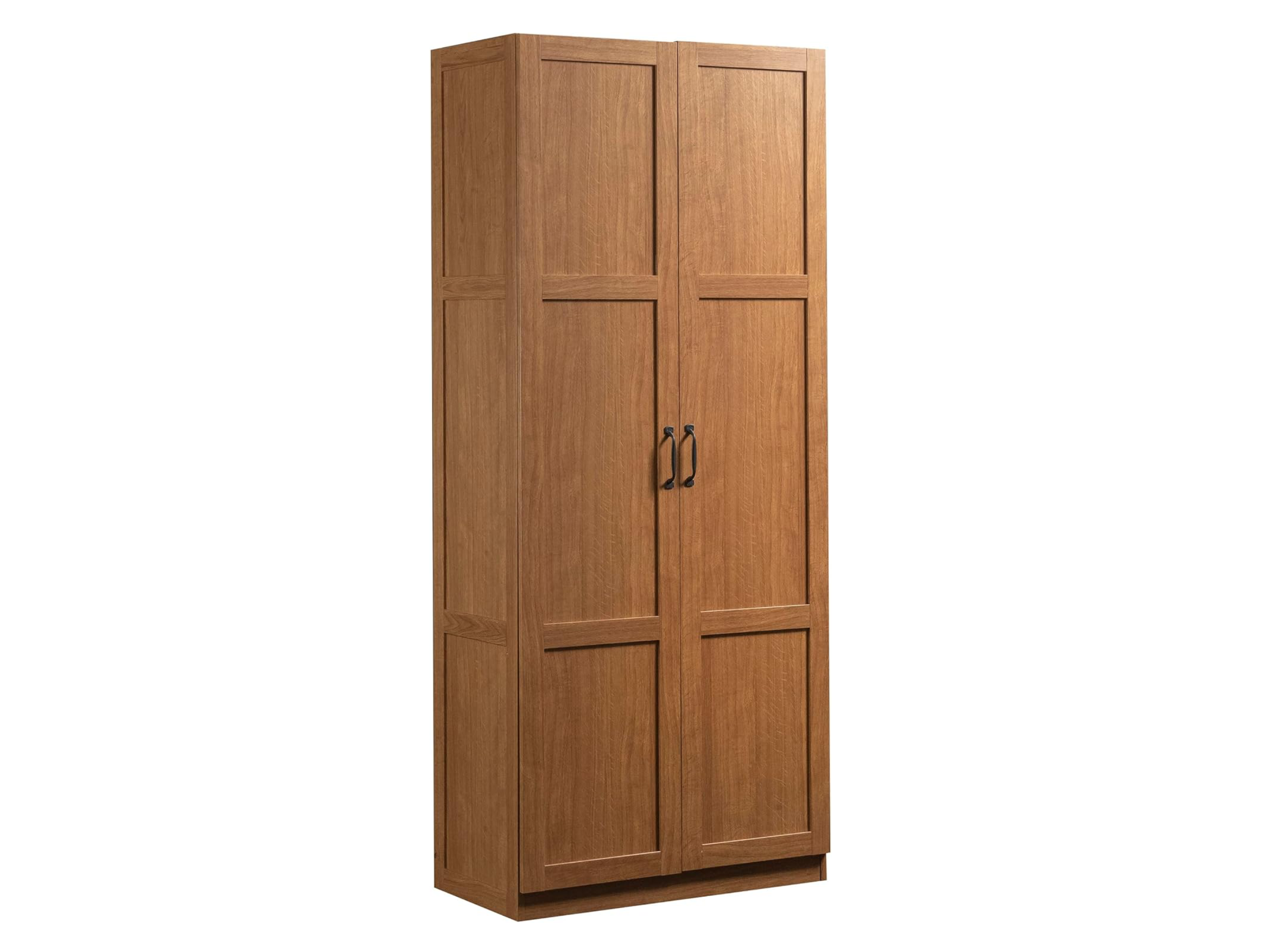 Freestanding Kitchen Pantry Cabinet with Adjustable Shelves, Modern White Cupboard Organizer