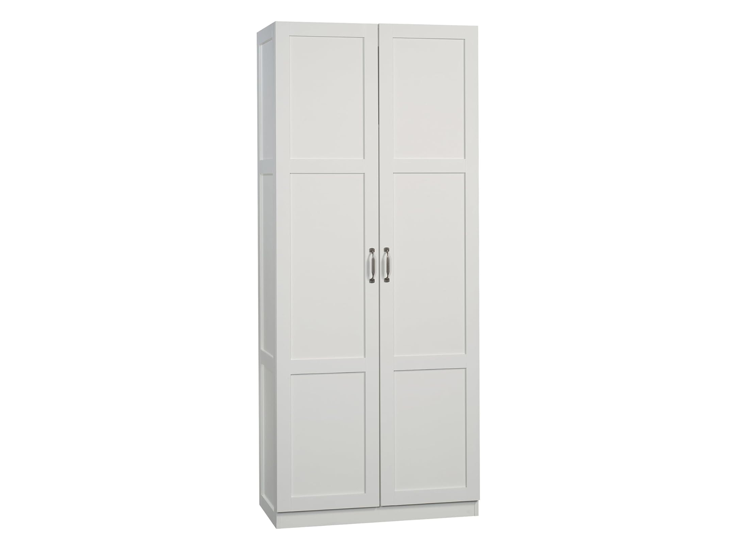 Freestanding Kitchen Pantry Cabinet with Adjustable Shelves, Modern White Cupboard Organizer